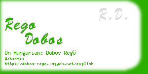 rego dobos business card